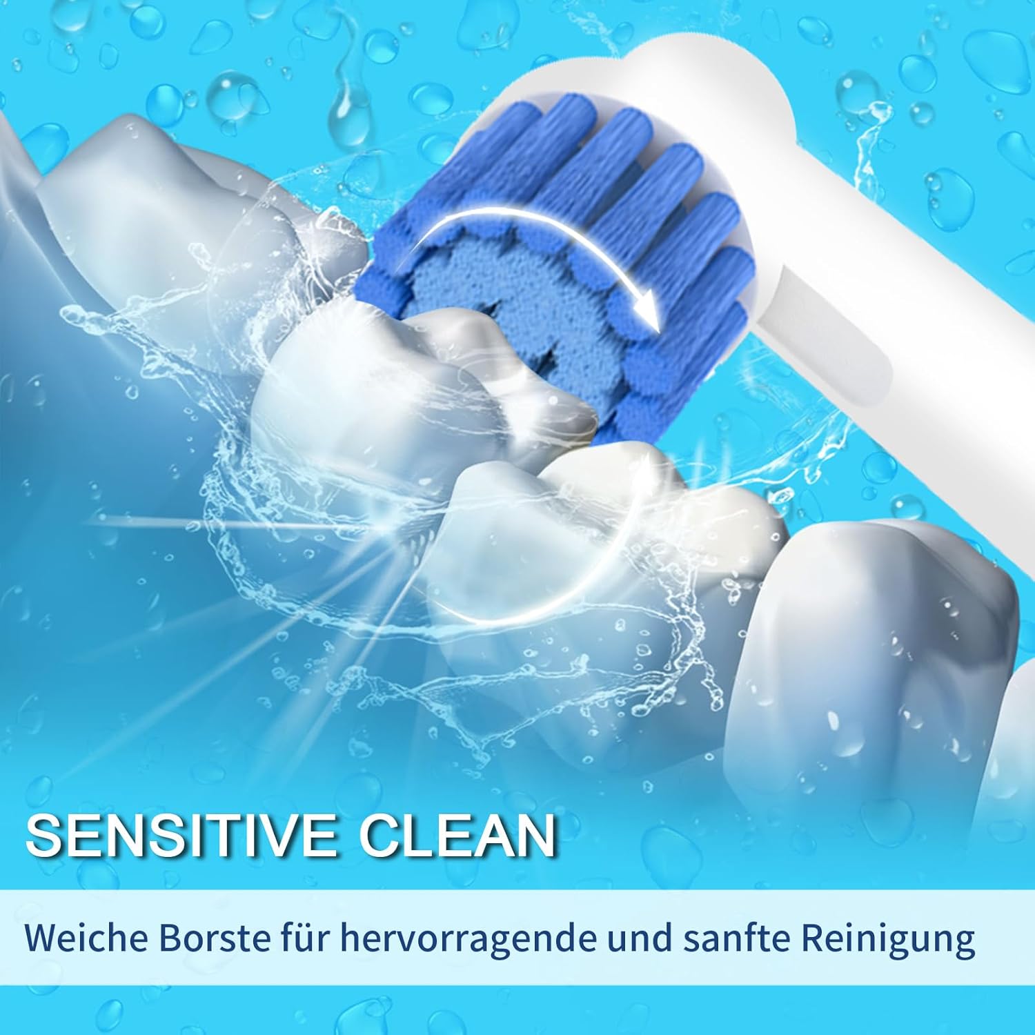 Thumbnail 1 de Betterchoi 16 Sensitive Aufsteckbürsten kompatibel mit Oral-B (weiche Borsten) – für schonende Reinigung