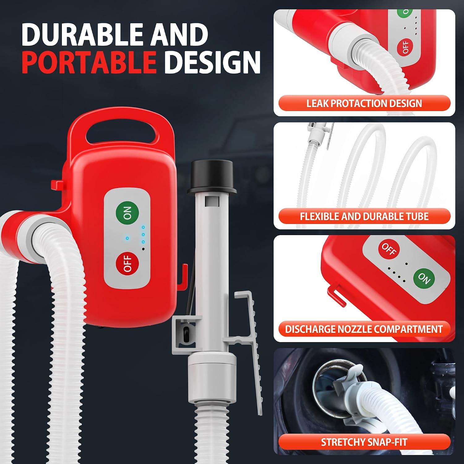 Thumbnail 4 de Rechargeable Fuel Transfer Pump with Auto-Stop ⌁ 🚬
