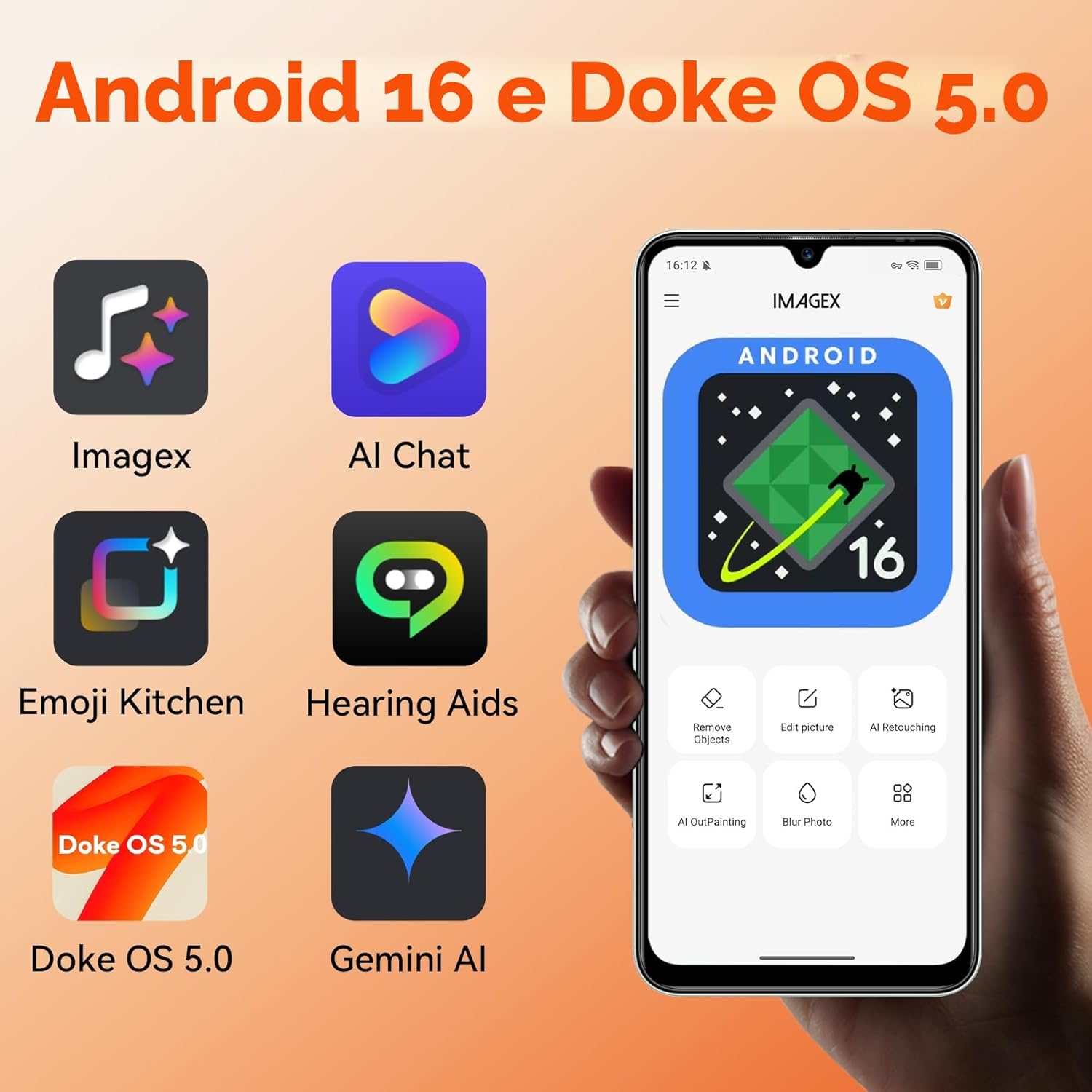 Detalle de Blackview Wave 7C: Smartphone Android 6.56'' con fotocamere 32 MP/13 MP, 16 GB RAM, espandibile fino a 2 TB e 5000 mAh