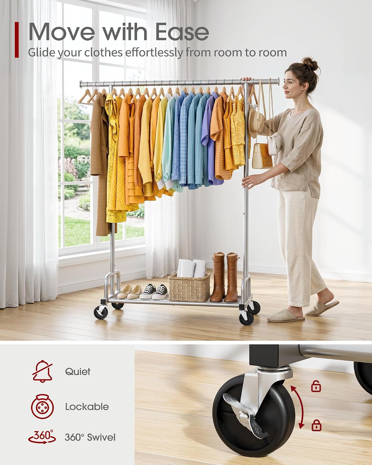 Thumbnail 5 de Sakugi Clothes Rail 116 x 43 x 150 cm heavy-duty rack