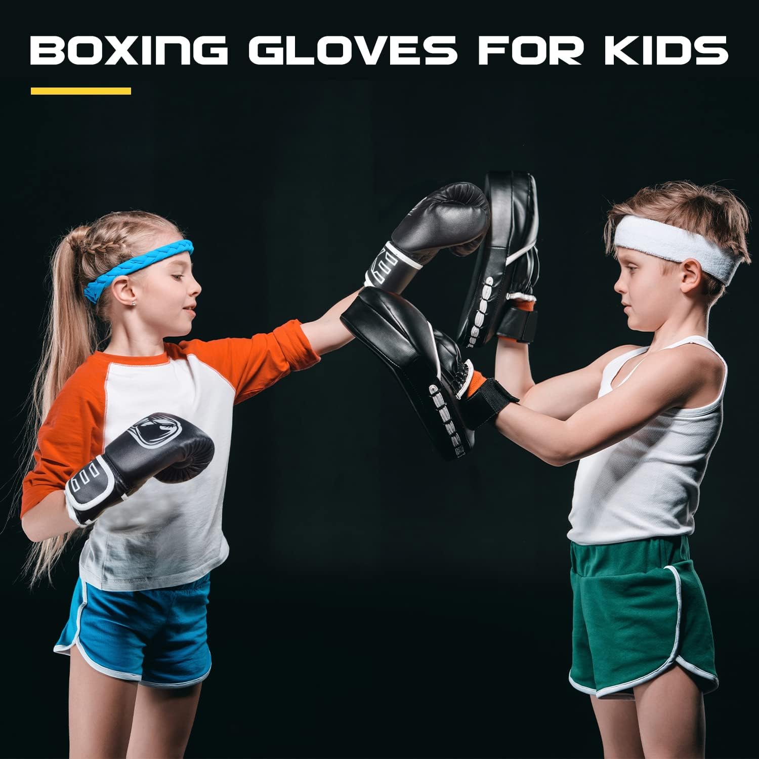 Thumbnail 6 de Kinder Boxhandschuhe-Set (5–12 Jahre) für Boxsack & Kickboxen – Trainingshandschuhe mit Handgelenk-Schutz