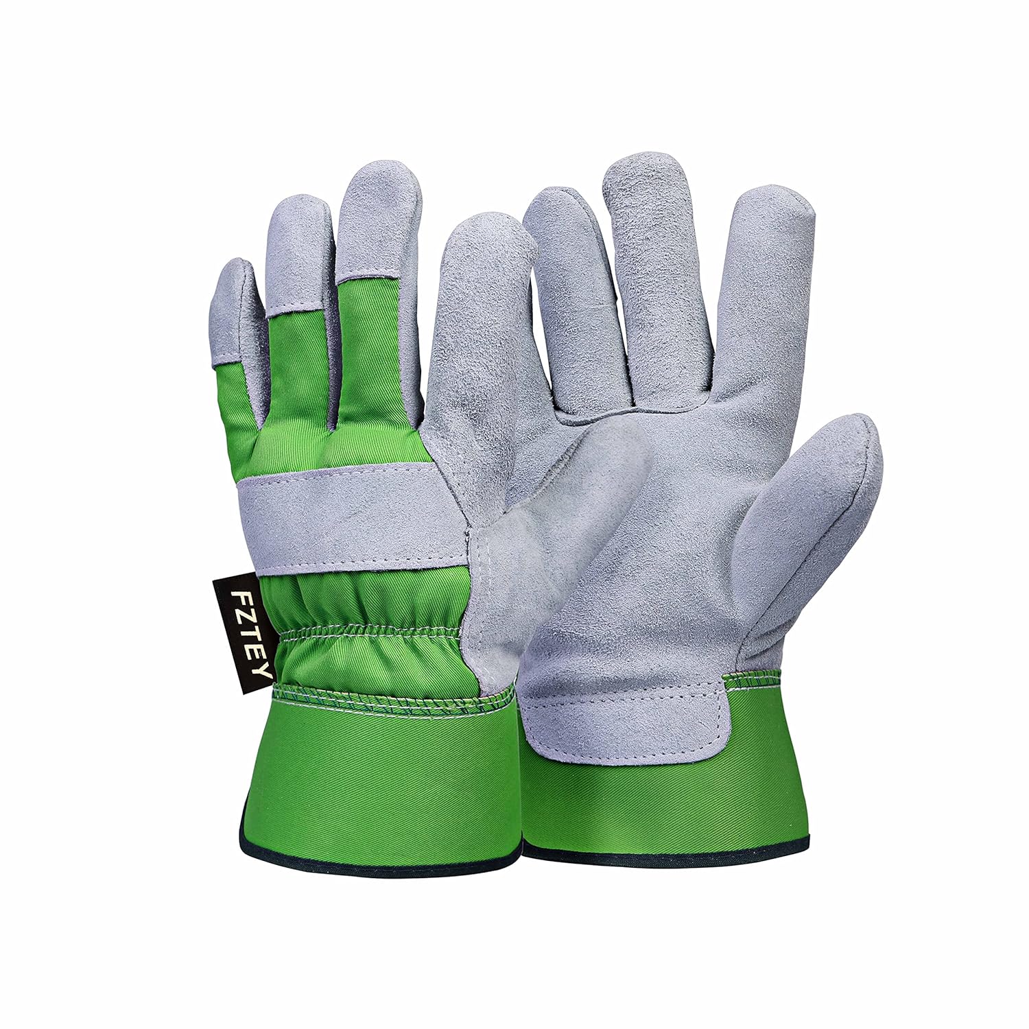Detalle 2 de Work Gloves XL Green, cowhide leather