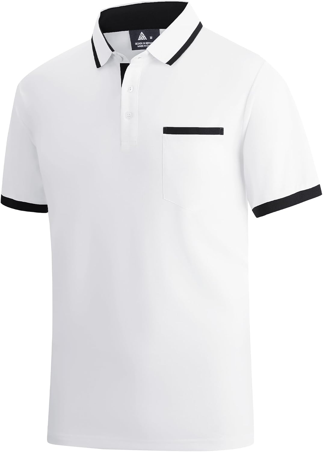 Thumbnail 2 de zitysport Herren-Poloshirt Kurzarm: atmungsaktives Golf Polo mit Brusttasche