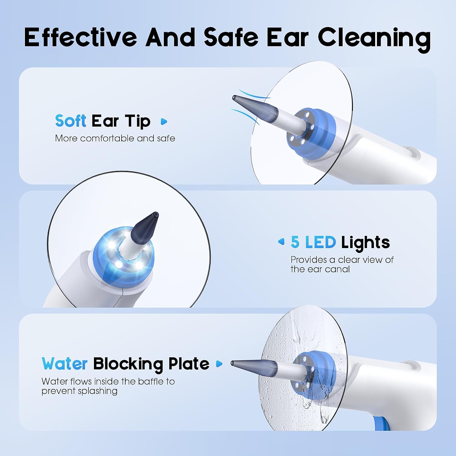 Detalle 1 de Electric Ear Wax Removal Kit with 500ml Bottle