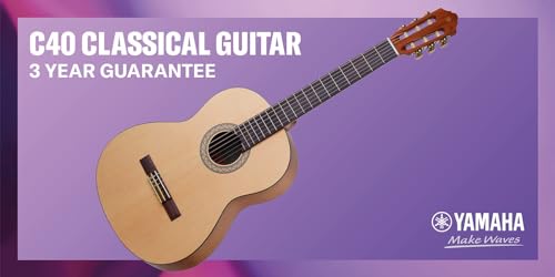 Thumbnail 8 de Yamaha C40 Guitarra Clásica – Guitarra de Madera 4/4 (65 cm, 25 9/16” de escala) para Principiantes