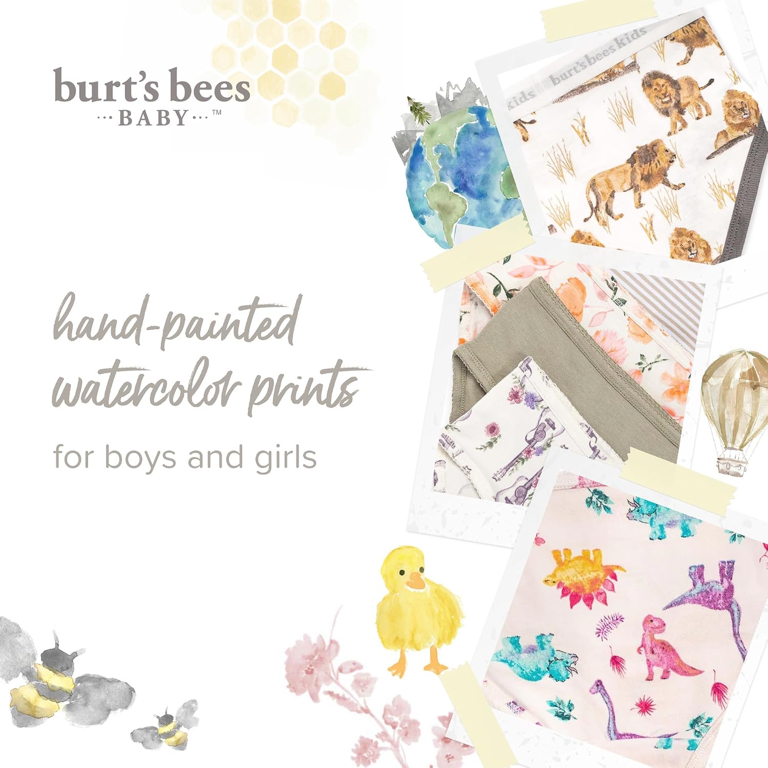 Thumbnail 6 de Burt's Bees Baby Toddler Girls' Underwear Set of 5: Organic Cotton, No-Ride-Up & Tag-Free