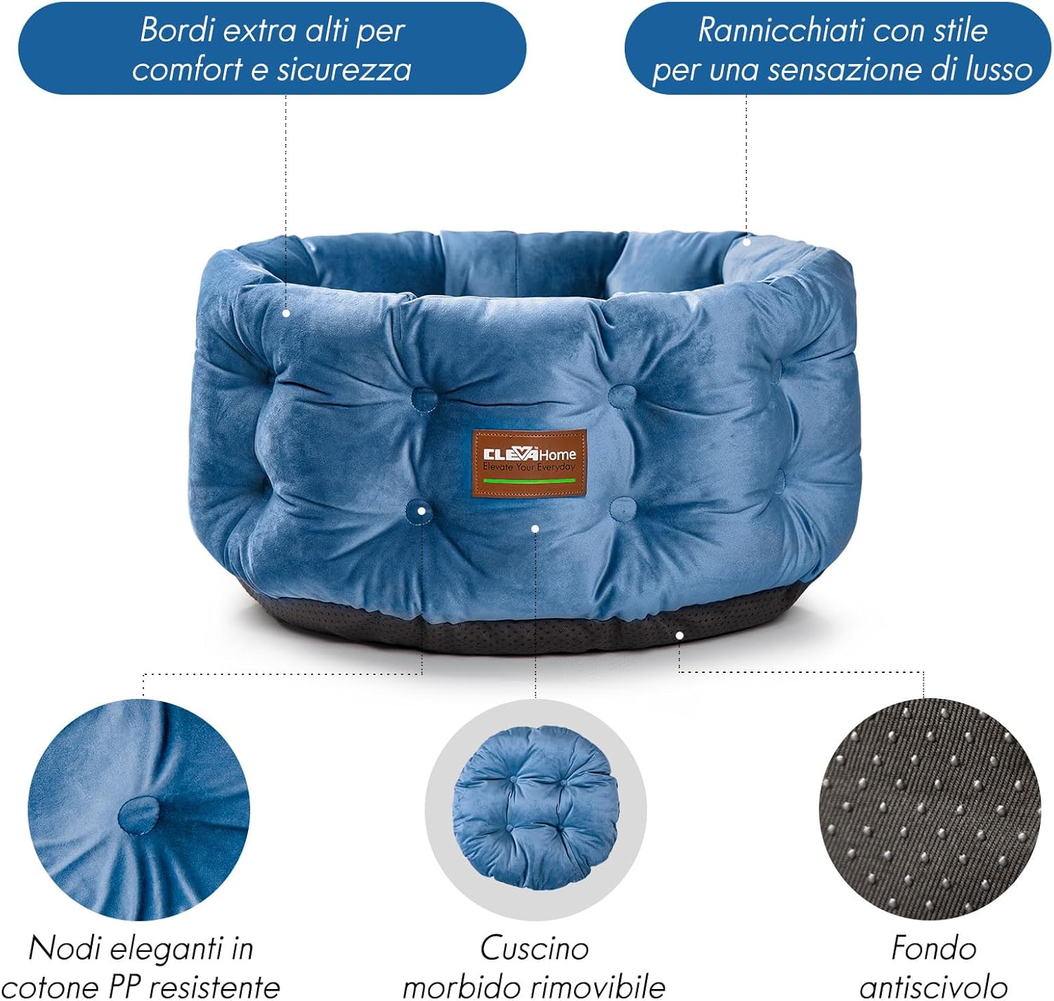Detalle 1 de Cleva Cuccia Deep Nest per gatti fino a 7 kg 🐱