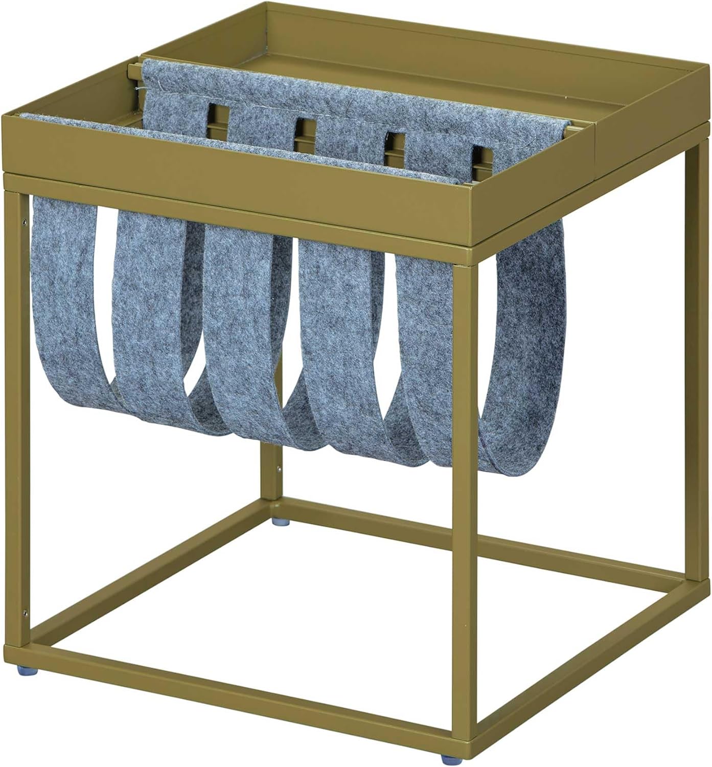 Detalle de Inter Link Table Basse Martini Olive avec Porte-revues — Table d’appoint métal laqué