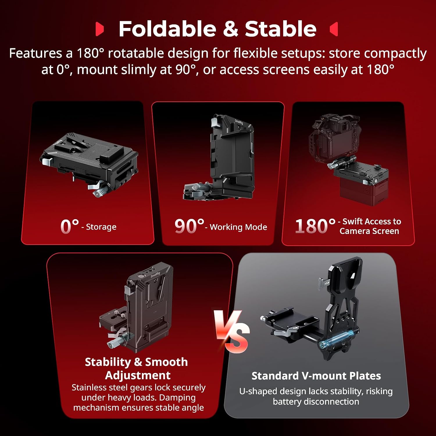 Thumbnail 3 de SMALLRIG V Mount Akkuplatte Kit 80 mm