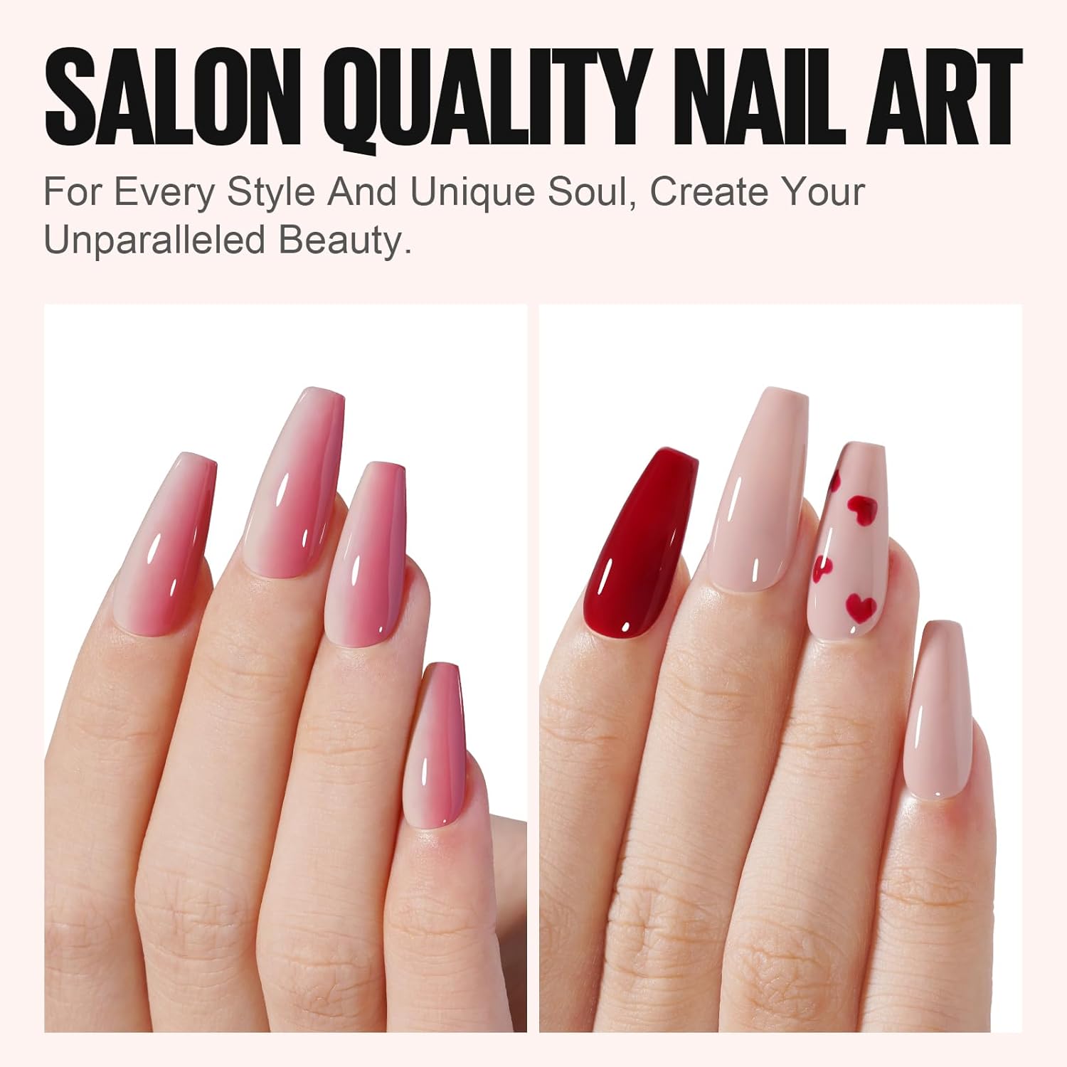 Thumbnail 5 de TOMICCA Smalto semipermanente set da 6 colori Nude Red Series (8 ml) per unghie UV/LED