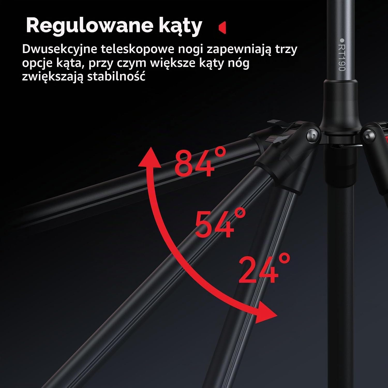Thumbnail 4 de SMALLRIG RT190 5475 – statyw oświetleniowy 42–190 cm, udźwig 4 kg