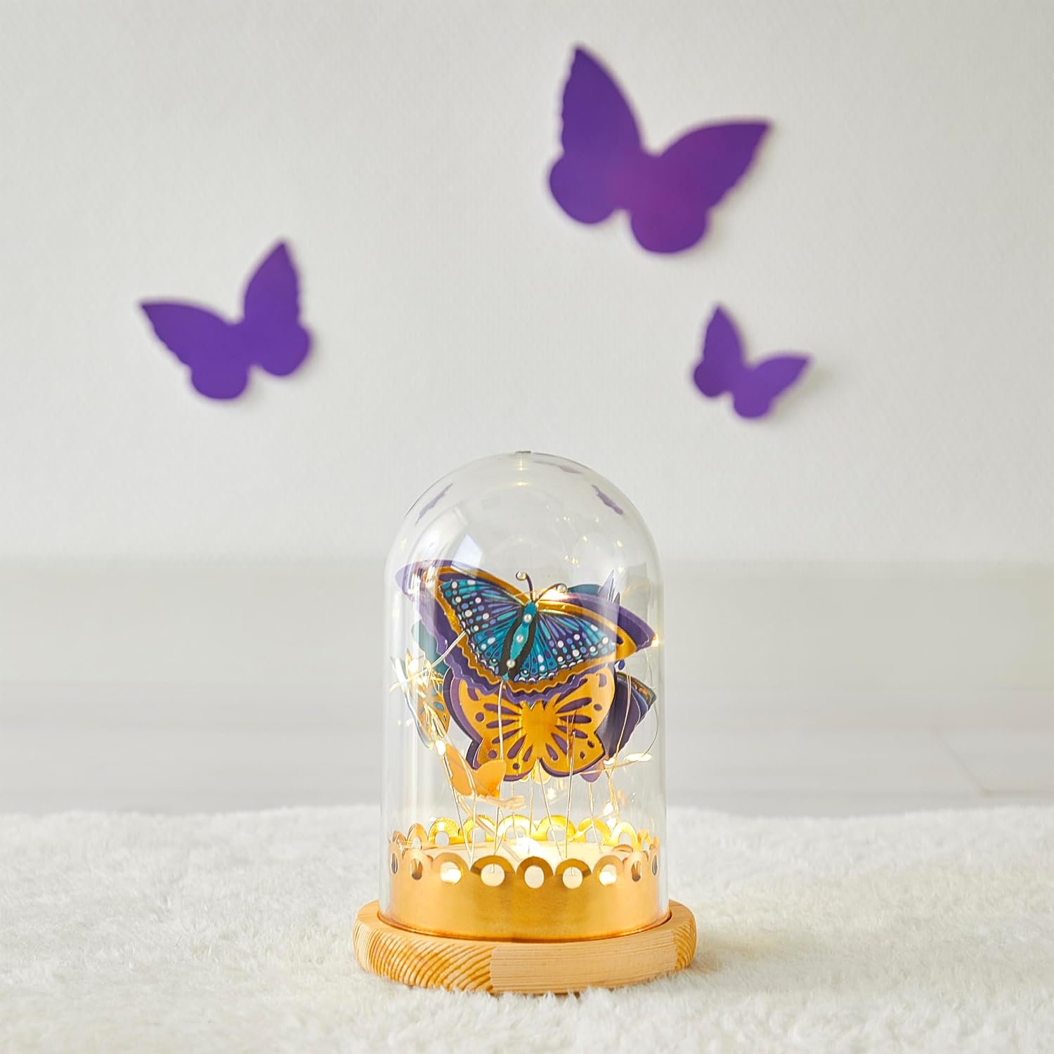 Thumbnail 4 de Janod - Cloche Lumineuse Papillons Bleus et Dorés à Créer (Les Ateliers Déco) – Kit créatif pour enfant