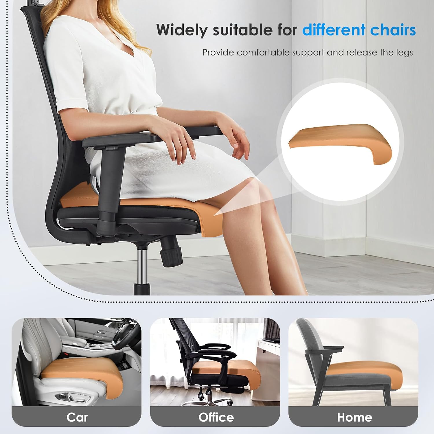 Detalle 2 de FLORICH Car Seat Leg Support Cushion Leather