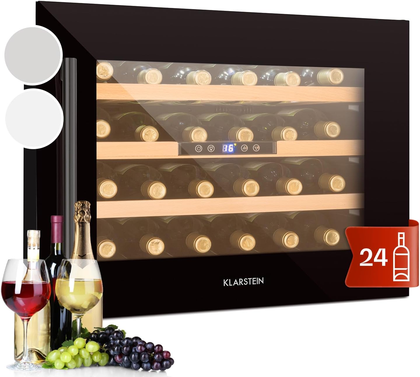 Detalle de Klarstein Vinsider 24 c8ccf2fb-48c1-4a92-8342-bdc32cf879f3 – chłodziarka do wina 57 l, 24 butelki