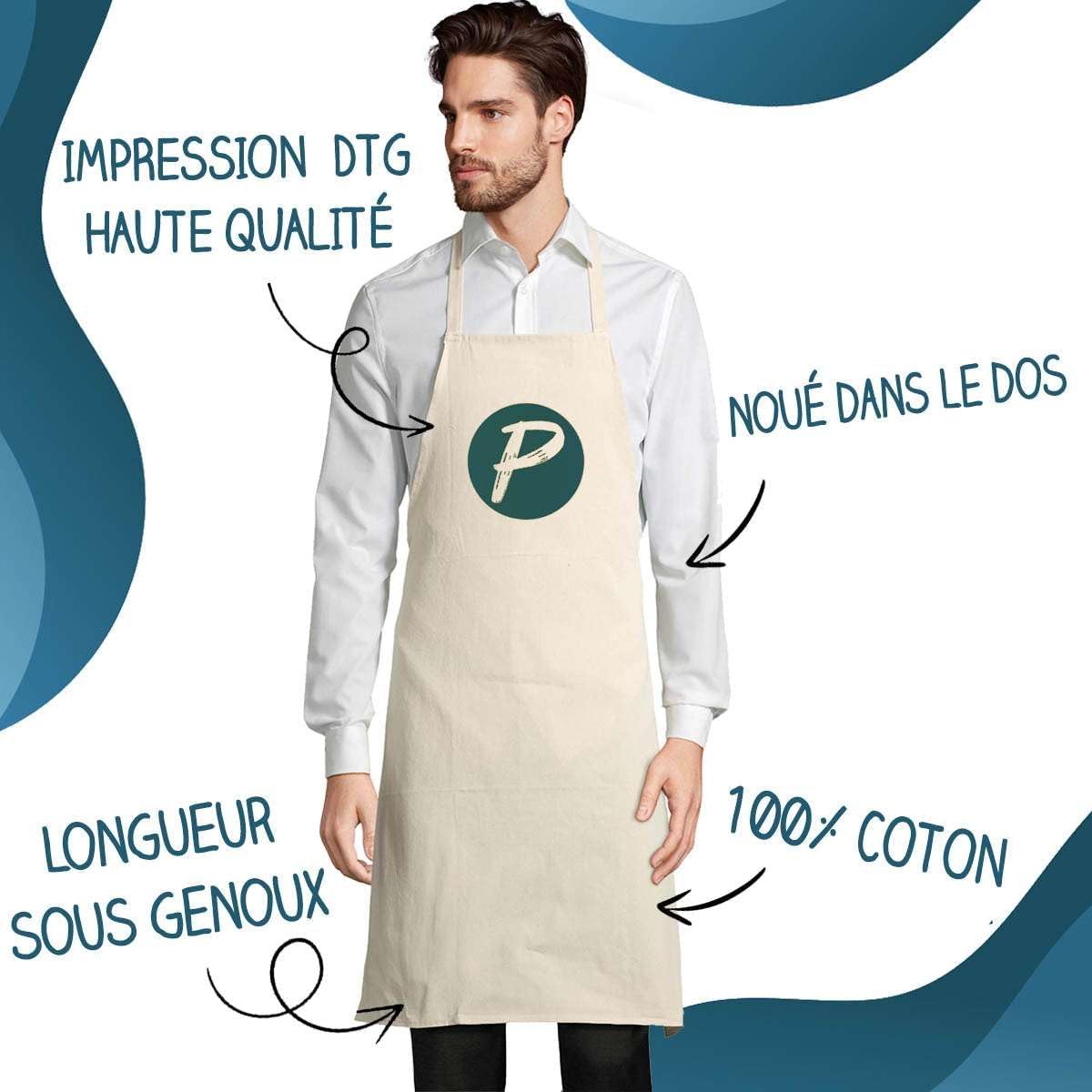 Thumbnail 1 de Planetee Tablier de cuisine flamant rose flemme J'peux pas – cadeau original et pratique