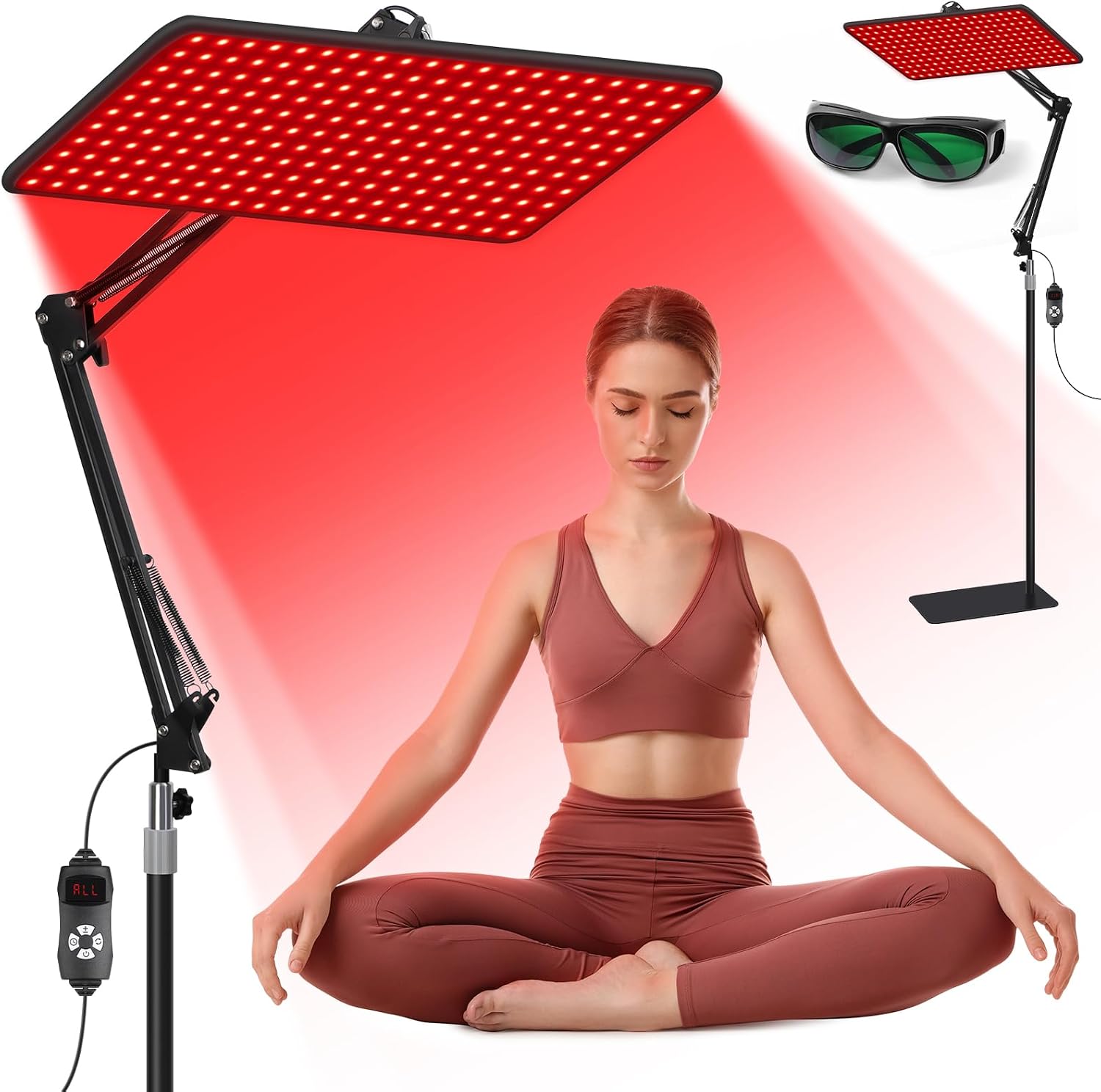 Detalle de BEICHEN Red Light Therapy for Body and Face (660nm, 850nm, 940nm) with Large Panel and Stable Stand