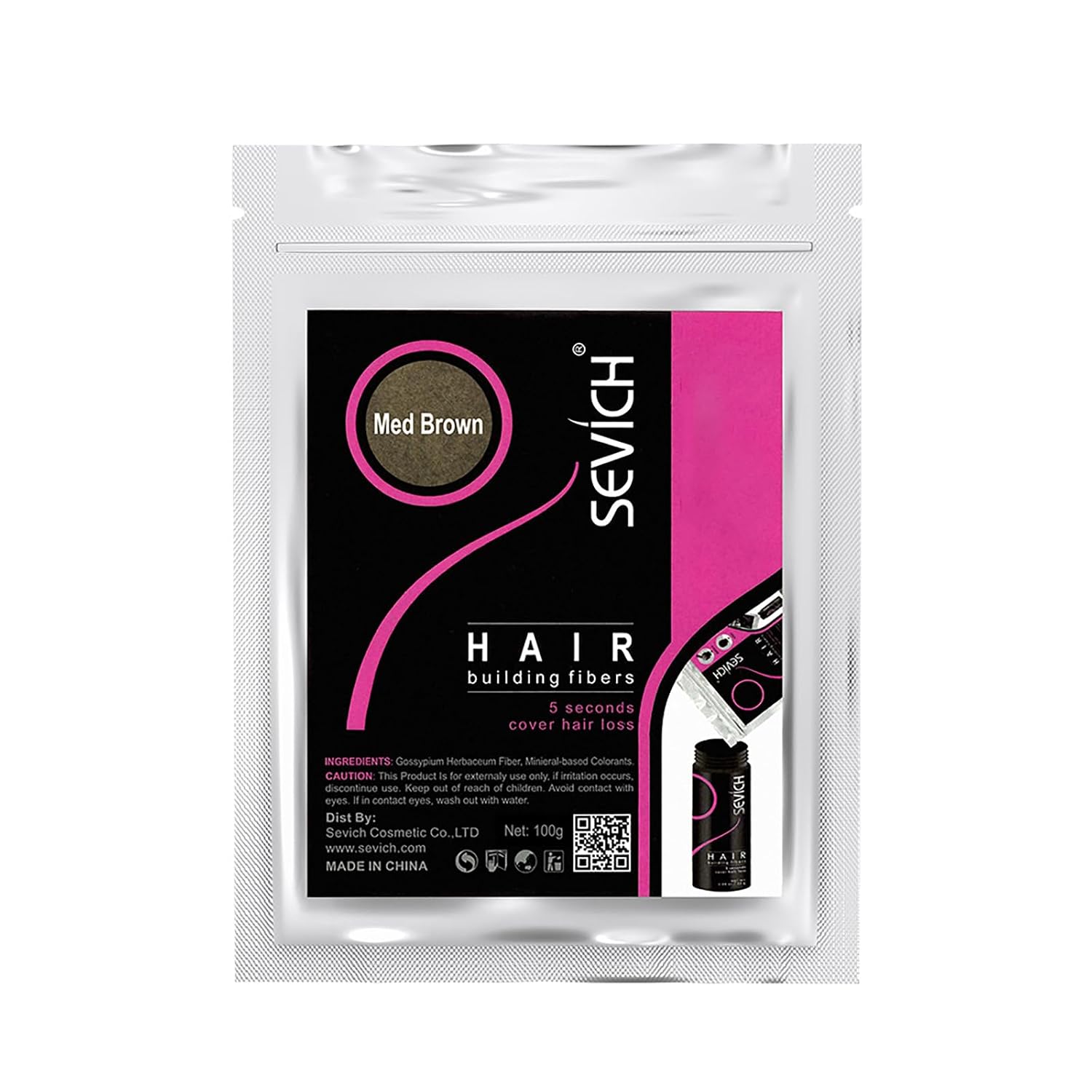 Detalle de Sevich Haarfasern Original Refill 100g Mittelbraun 🎀