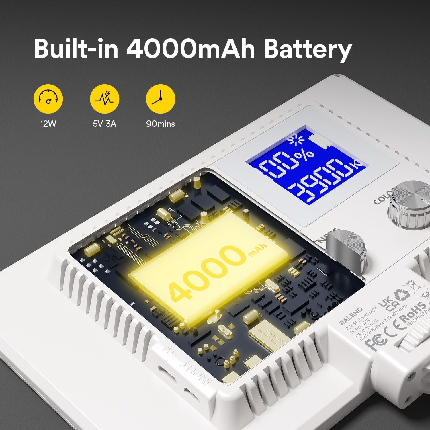 Thumbnail 4 de RALENO LED Video Light 4000mAh