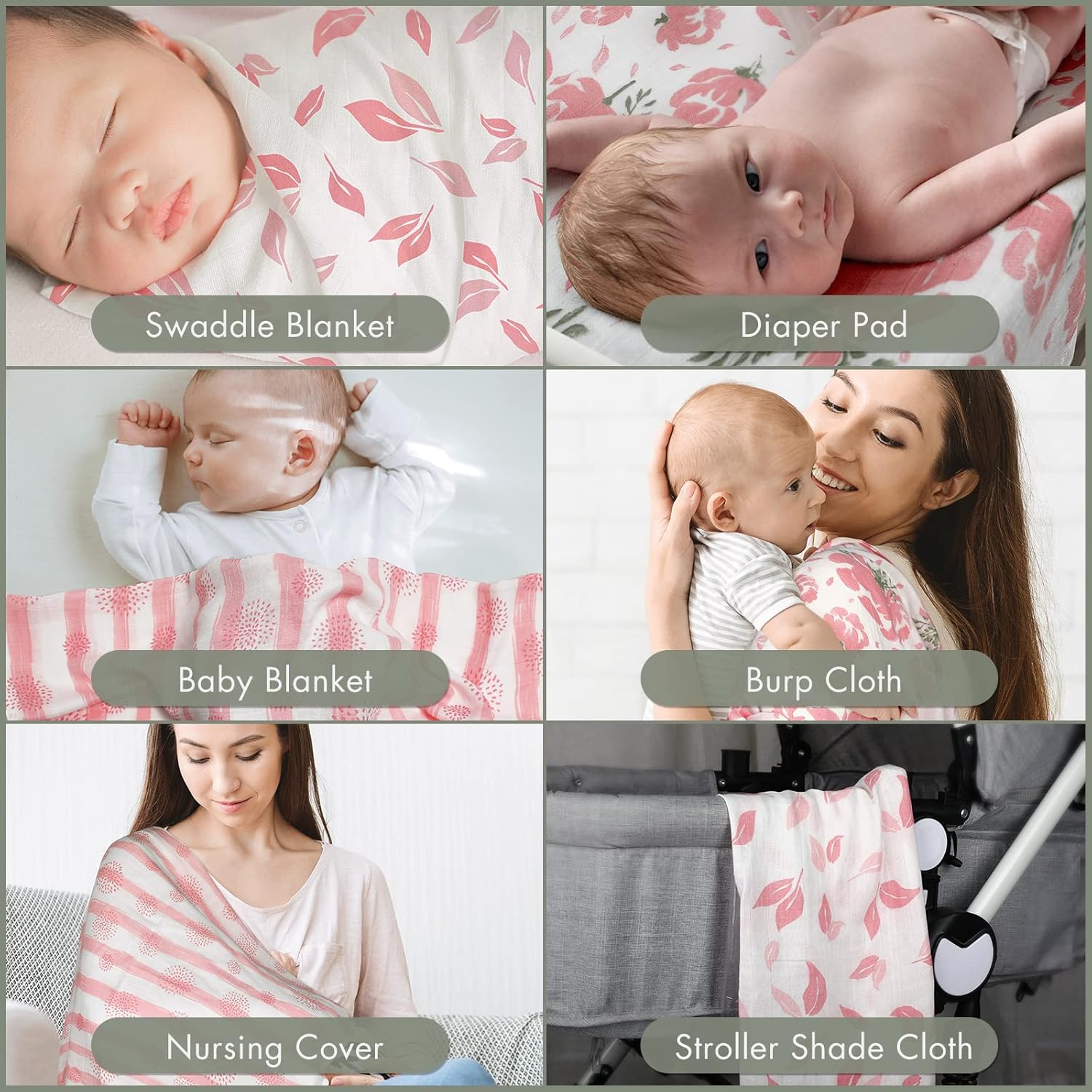 Detalle de GLLQUEN Baby Muslin Squares 70cm