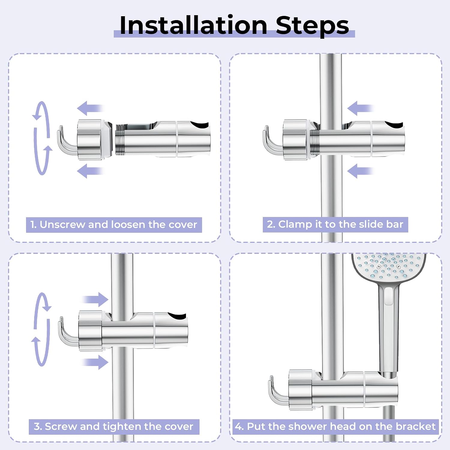 Thumbnail 6 de Alyvisun shower head holder with 2 hooks