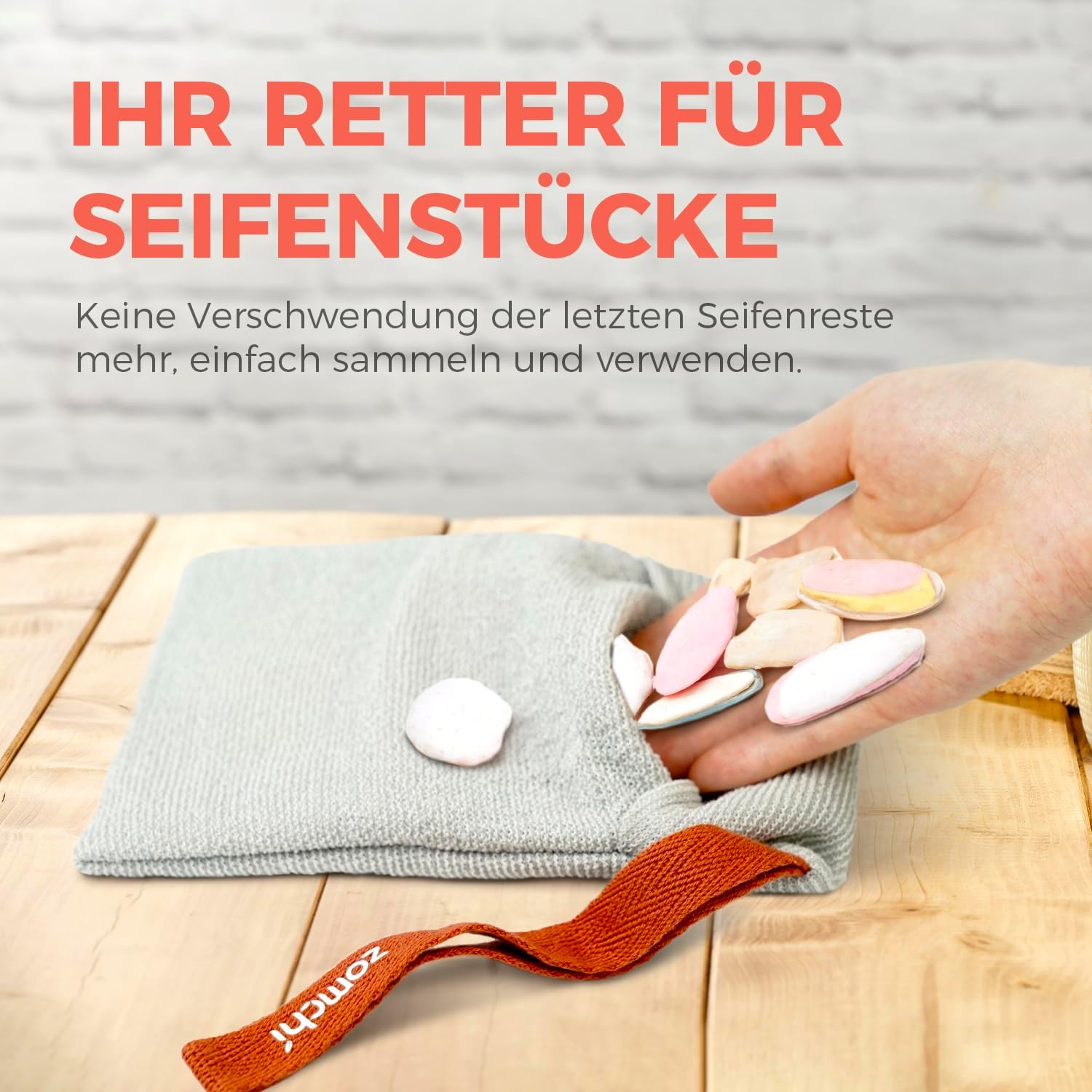 Detalle 2 de ZOMCHI Seifenbeutel 2er Set