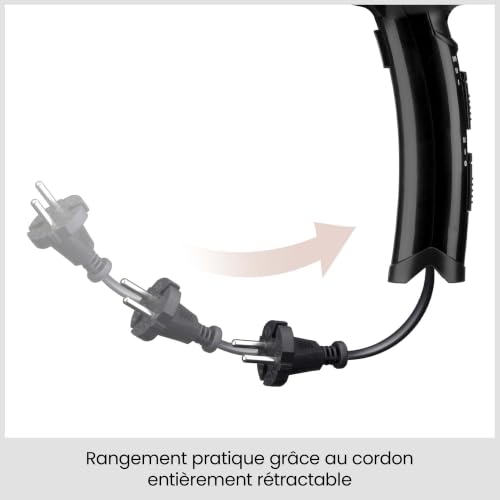 Detalle 2 de BaByliss Sèche-cheveux Cordkeeper 2000W – Sèche-cheveux puissant avec cordon rétractable