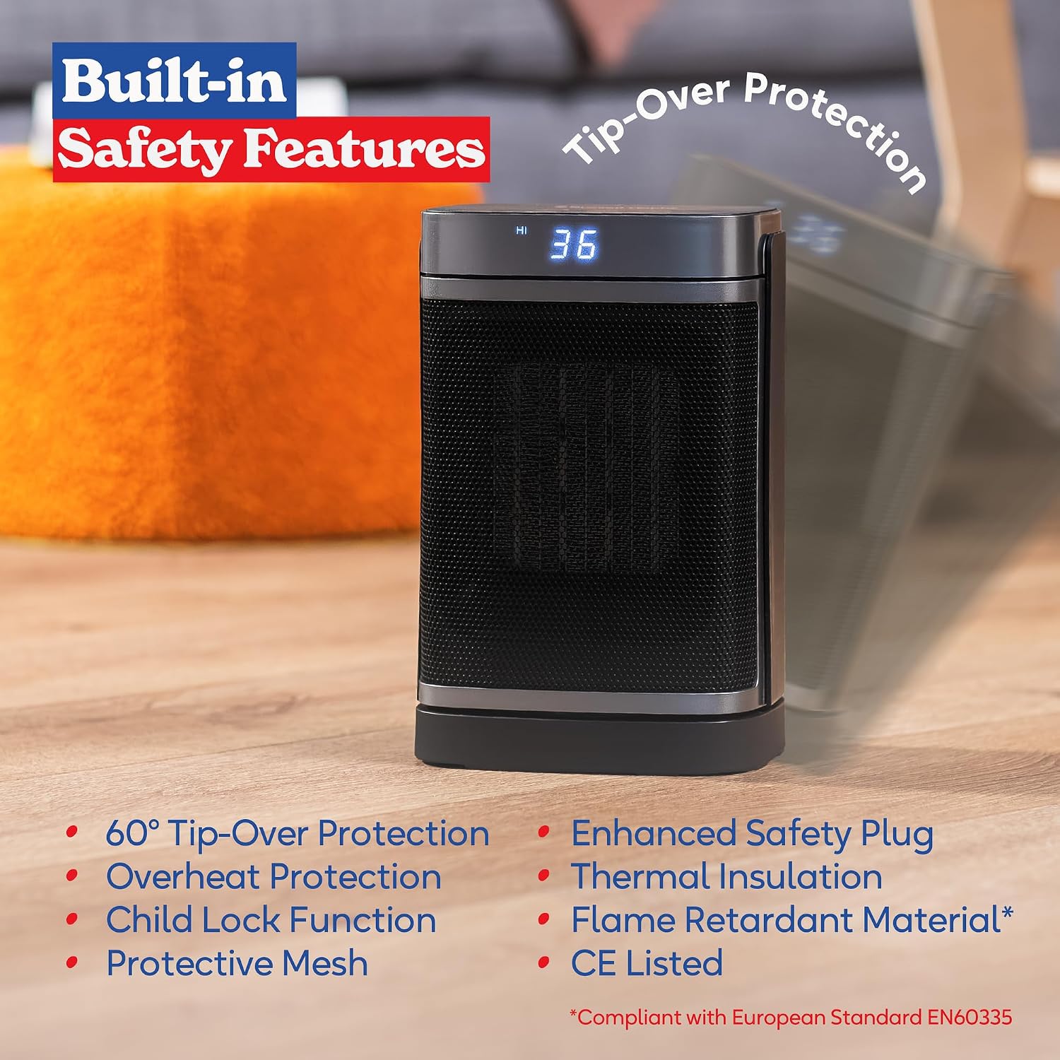 Thumbnail 4 de Russell Hobbs Space Heater RHCH2001S 1500W ⌁ 🚰