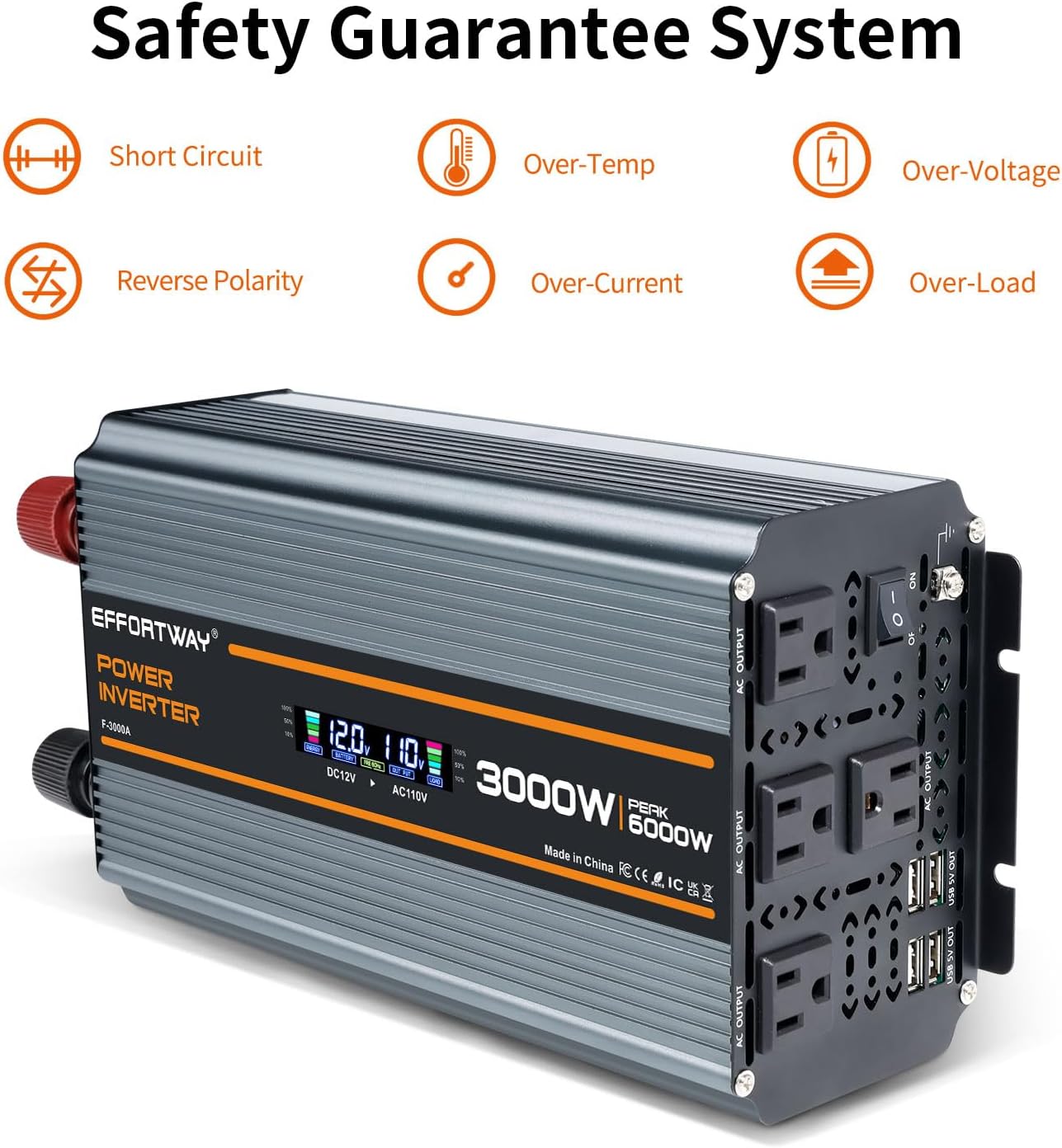Thumbnail 5 de 5000W DC 12V to AC 110V Inverter