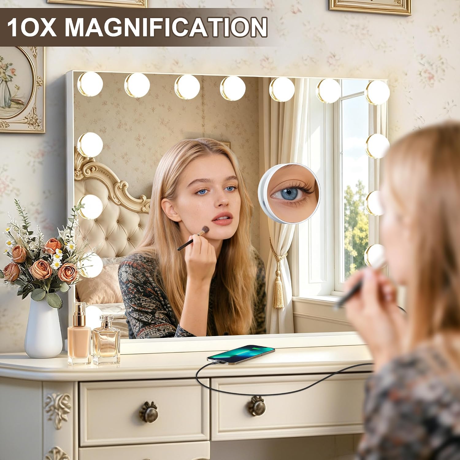 Thumbnail 5 de Ratsamee Hollywood Vanity Mirror 23" with 15 bulbs