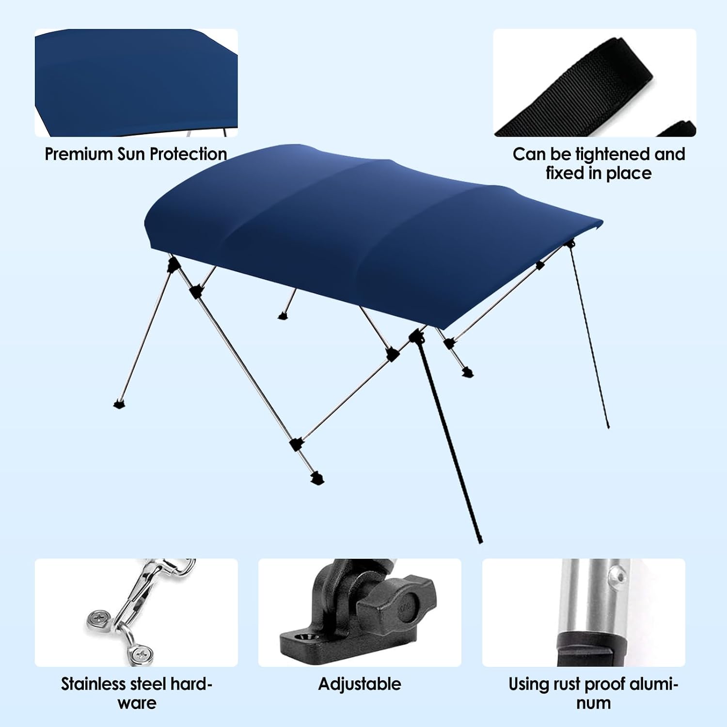 Detalle 2 de Bimini Boat Top 4-Bow