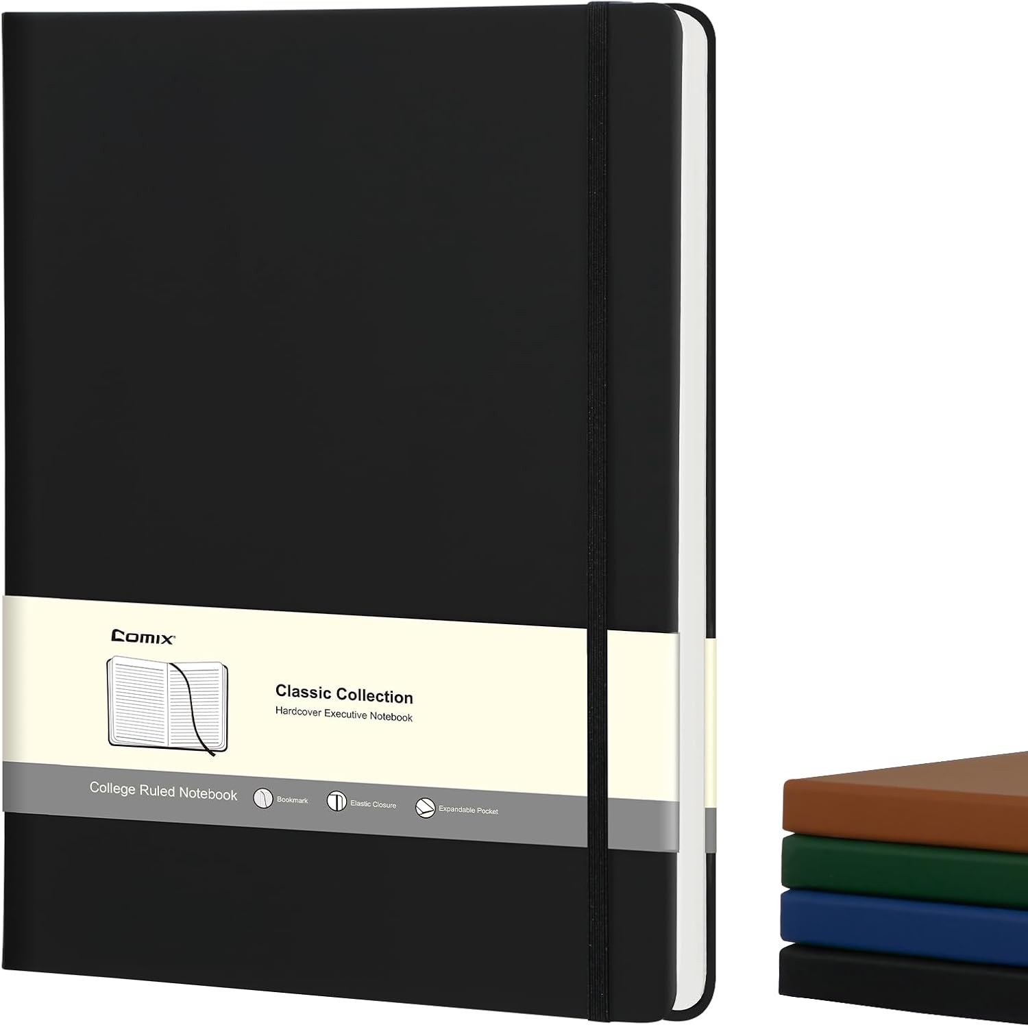 Detalle de Comix A4 Lined Journal Notebook, 208 Pages, 8.5" x 11", Hardcover