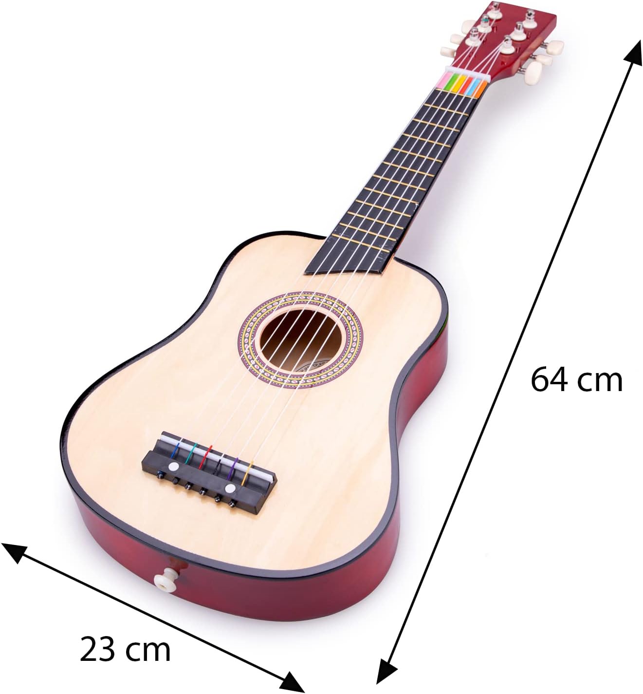 Detalle de New Classic Toys 10304 – drewniana gitara-zabawka dla dzieci od 3 lat
