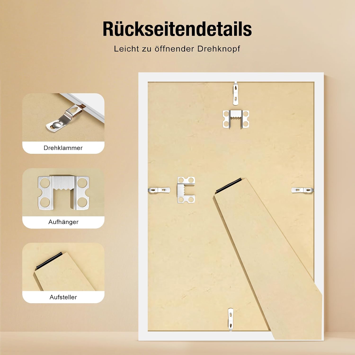 Thumbnail 6 de Tinkeps 3er Pack Bilderrahmen 20x30 cm Weiß – Holzwerkstoff, Acrylglas, flexibel nutzbar