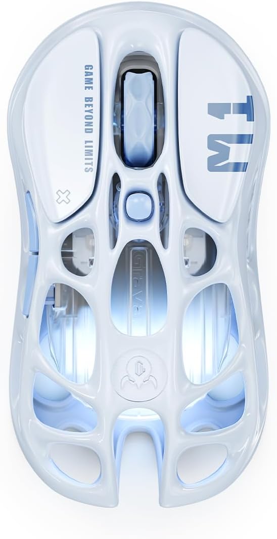 GravaStar Mercury M1 Pro mouse gaming ultraleggero 26.000 DPI, triplo collegamento 2.4G/BT/cavo