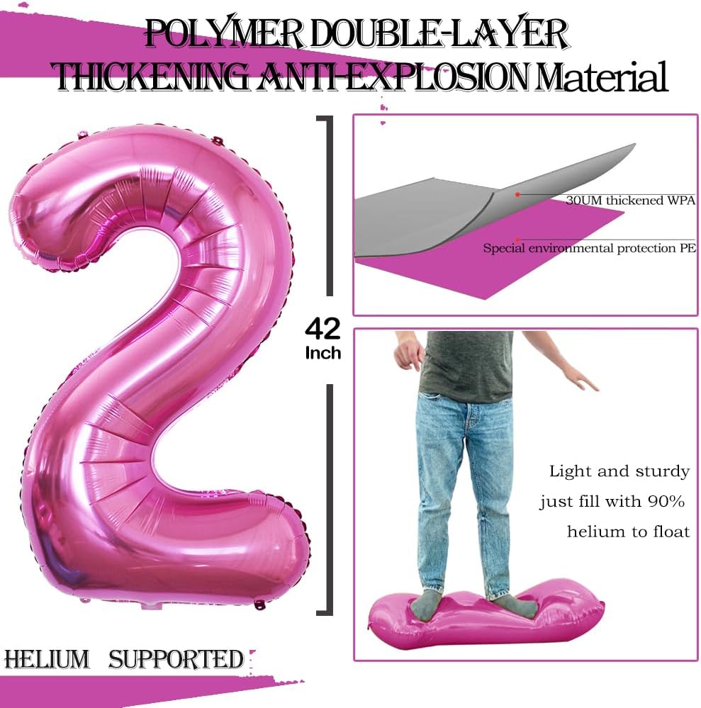 Detalle de GOER Number 2 Foil Balloons 42 inch