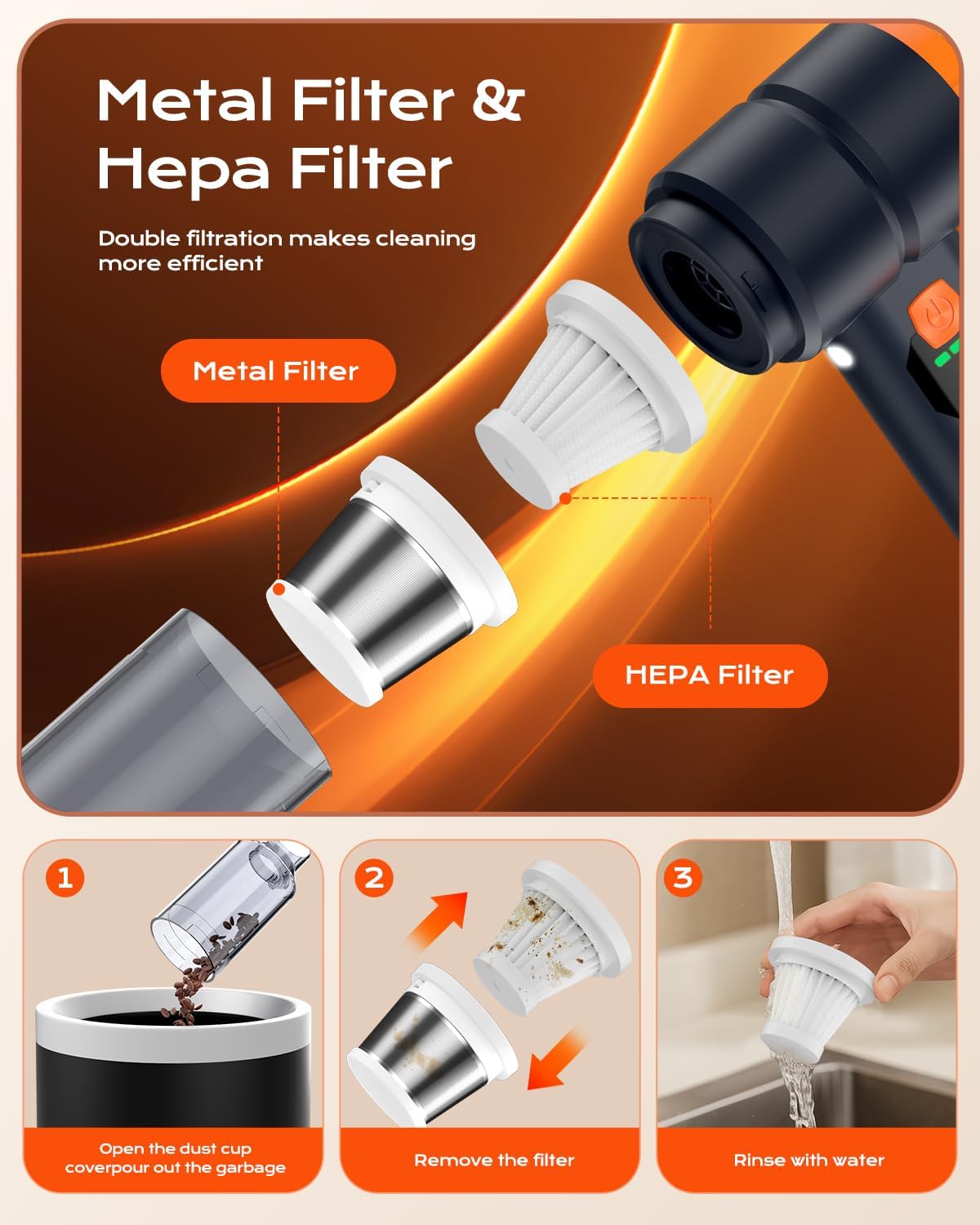 Thumbnail 6 de Portable 4-in-1 Cordless Car Vacuum