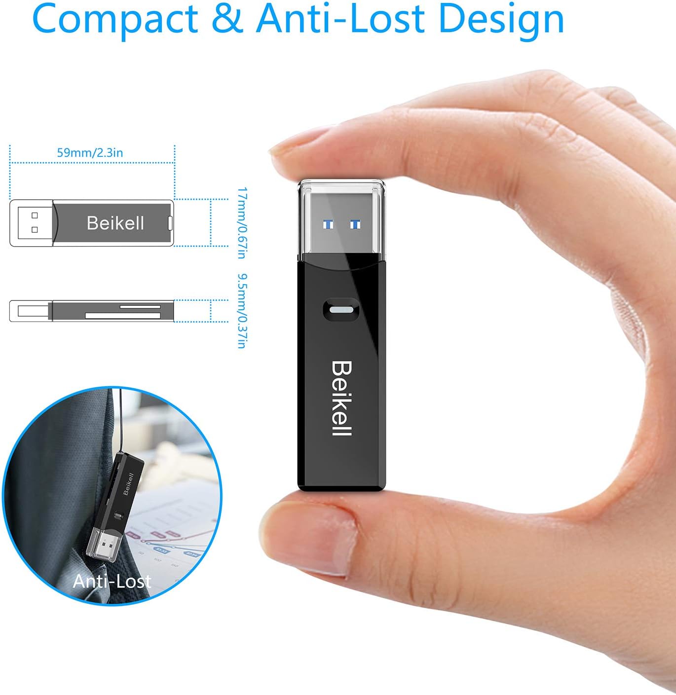 Thumbnail 3 de Beikell Lector USB 3.0 tarjetas