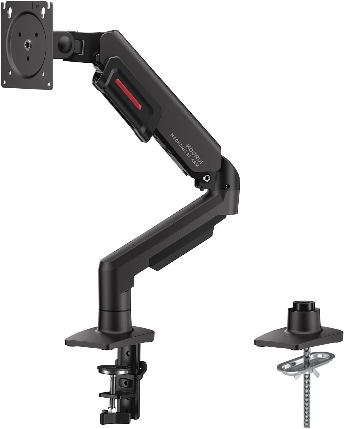 Detalle de KOORUI KR10 モニターアーム 17~32型対応・2~9kg・クランプ式/グロメット式