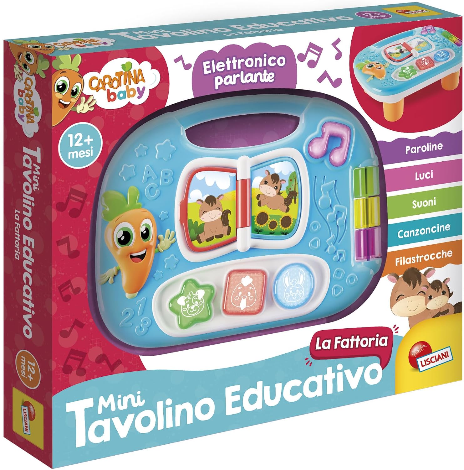 Thumbnail 1 de Lisciani Giochi Carotina Baby mini tavolino educativo fattoria – Tavolino elettronico parlante per sviluppo sensoriale