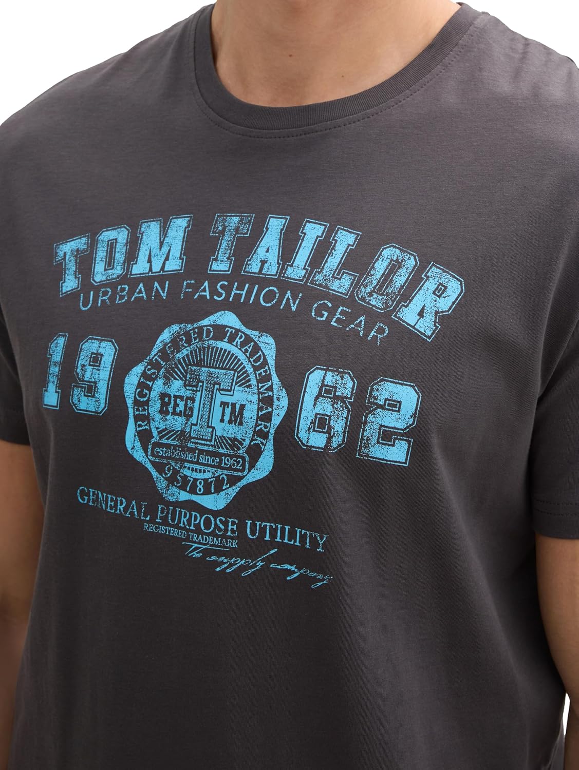 Thumbnail 6 de Tom Tailor T-shirt homme asymétrique imprimé à manches courtes