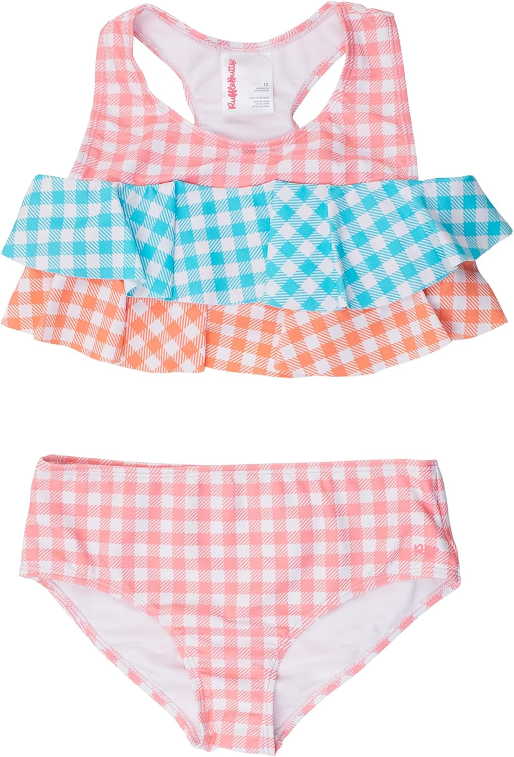 Detalle 2 de RuffleButts Girls' Bikini Swimsuit, UPF 50+