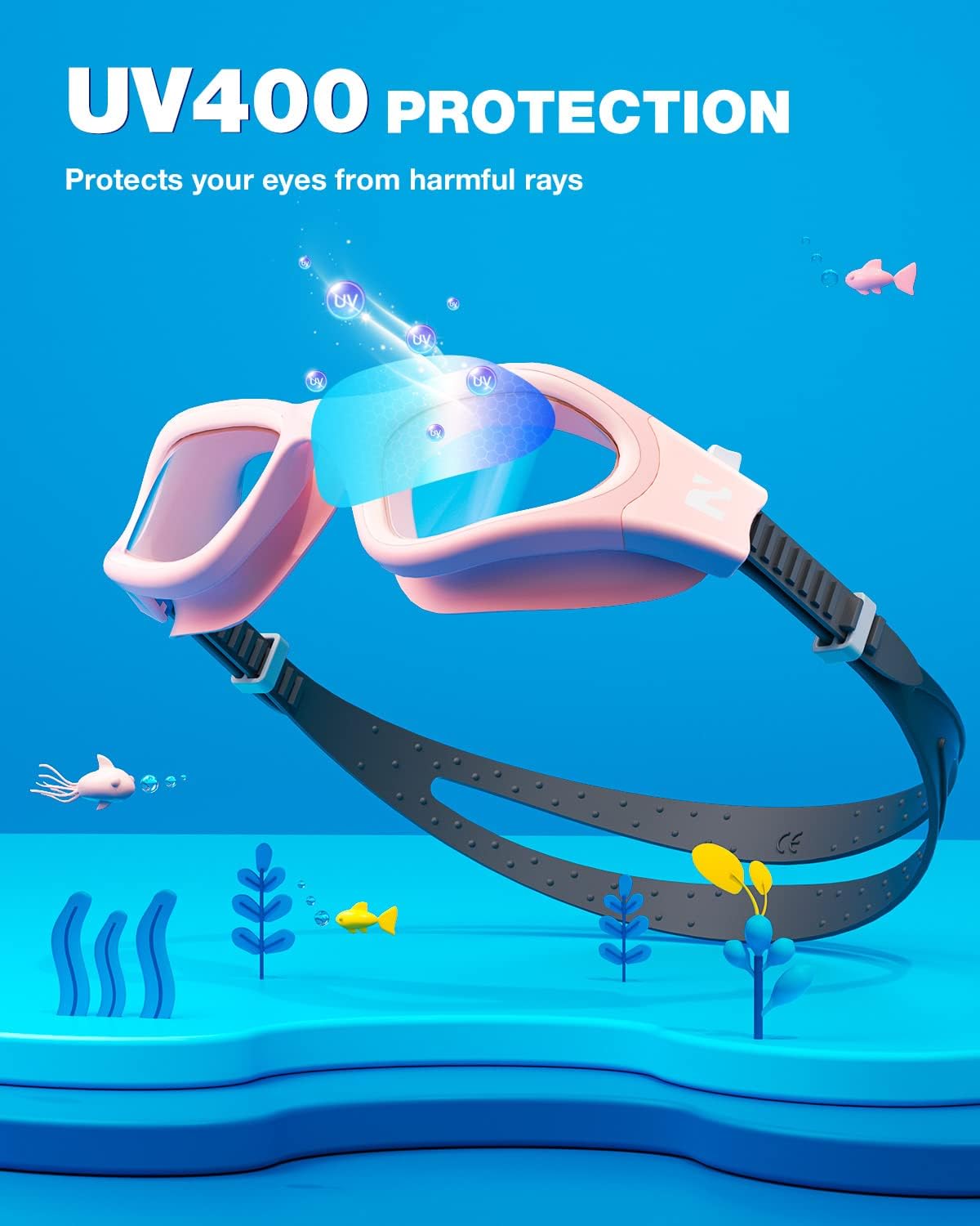 Detalle 2 de ZIONOR G1MINI Kinder-Schwimmbrille: Polarisierte oder nicht-polarisierte Brille mit UV-Schutz und Anti-Beschlag