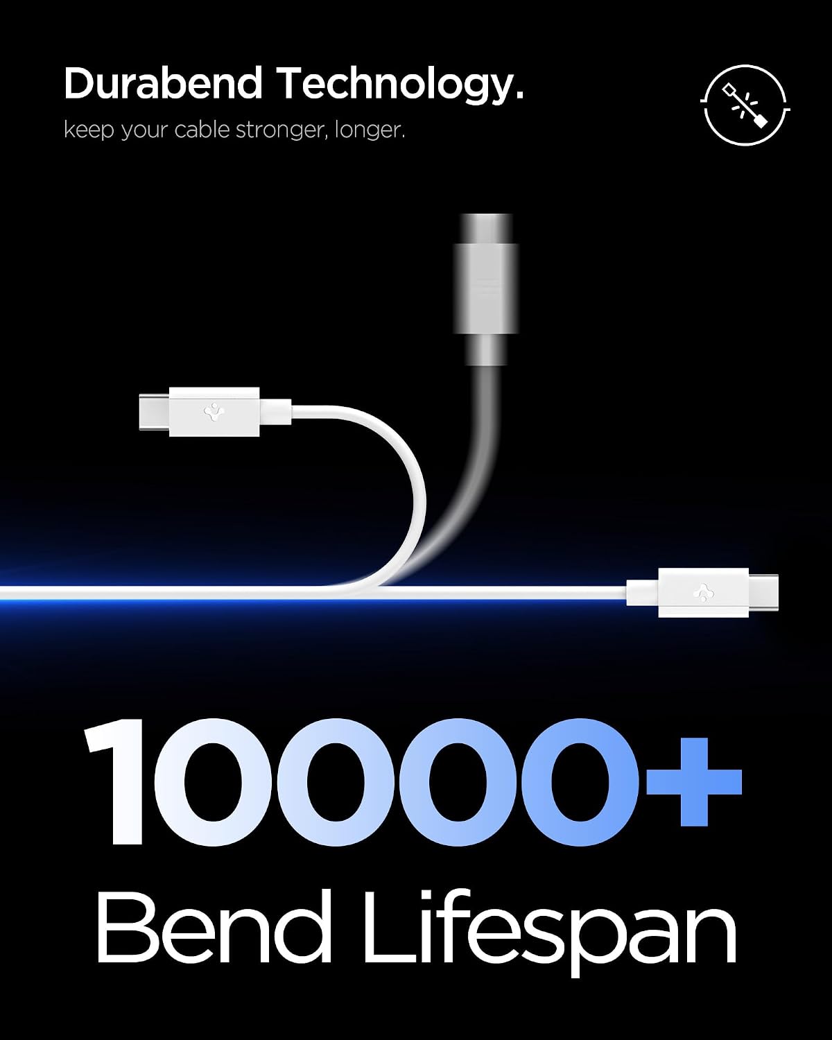 Detalle de Spigen Essential Cavo USB Type-C ricarica rapida 60W (USB-A→USB-C), 2 m