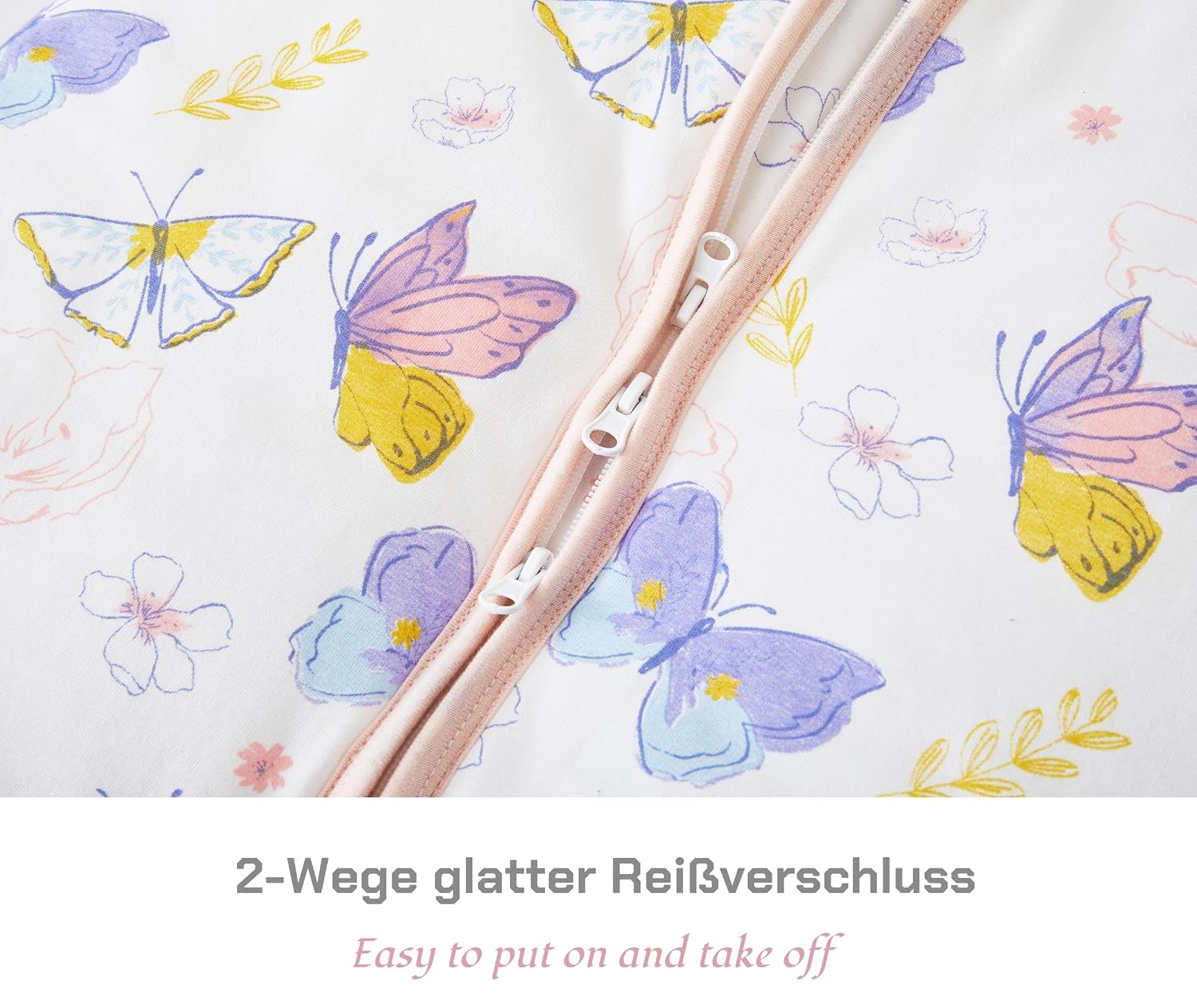 Thumbnail 4 de Teechodina Baby-Schlafsack mit Füßen im 2er-Set (2,5 Tog, Baumwolle) für Winter – ca. 100 cm / 110–120 cm