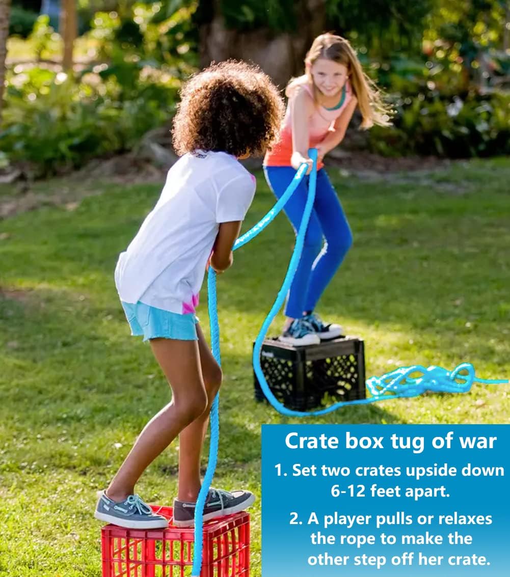 Detalle de CWLAKON 6m Tug of War Rope for Kids & Adults – Outdoor Sports Day Kit