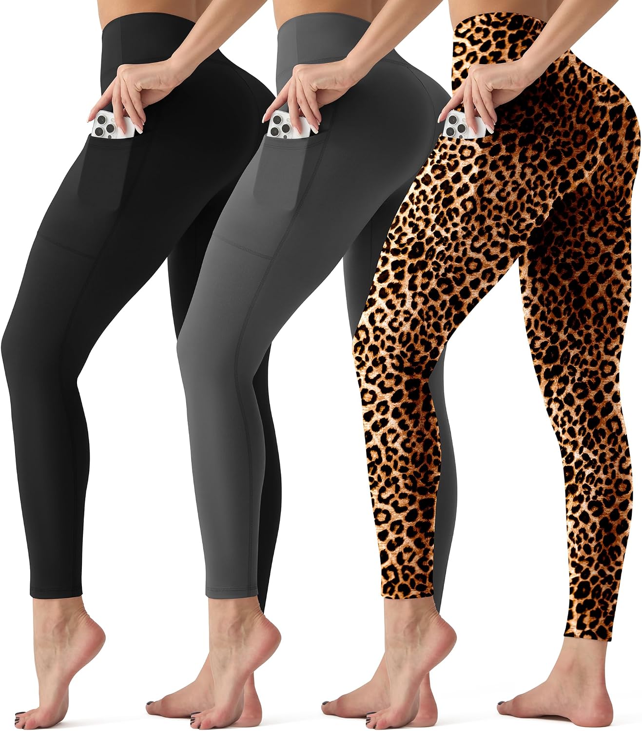 Detalle de GYMGUN Women's Workout Leggings 3-Pack
