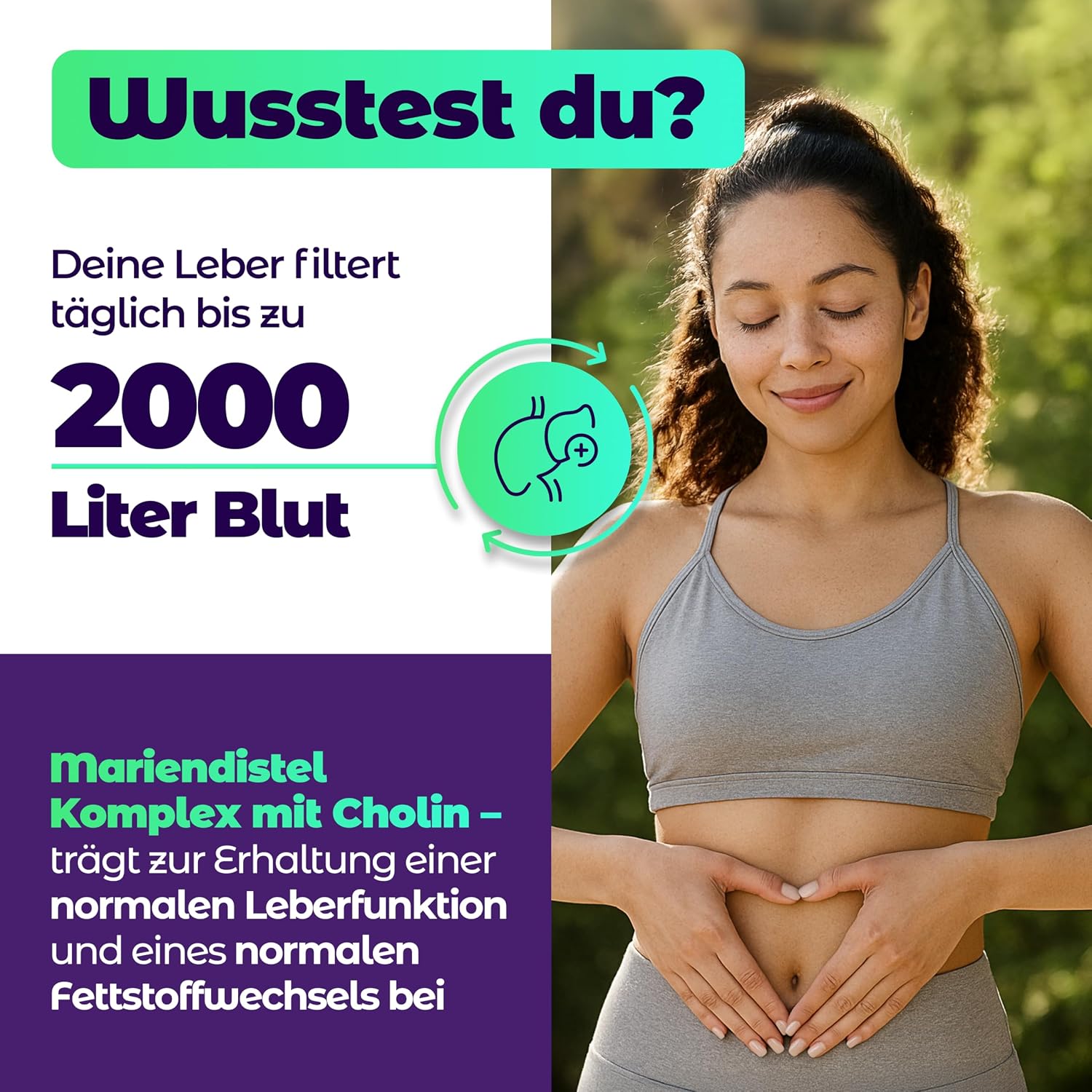 Detalle 2 de Biōkreativ Mariendistel Leberfunktion Komplex 120 Kapseln