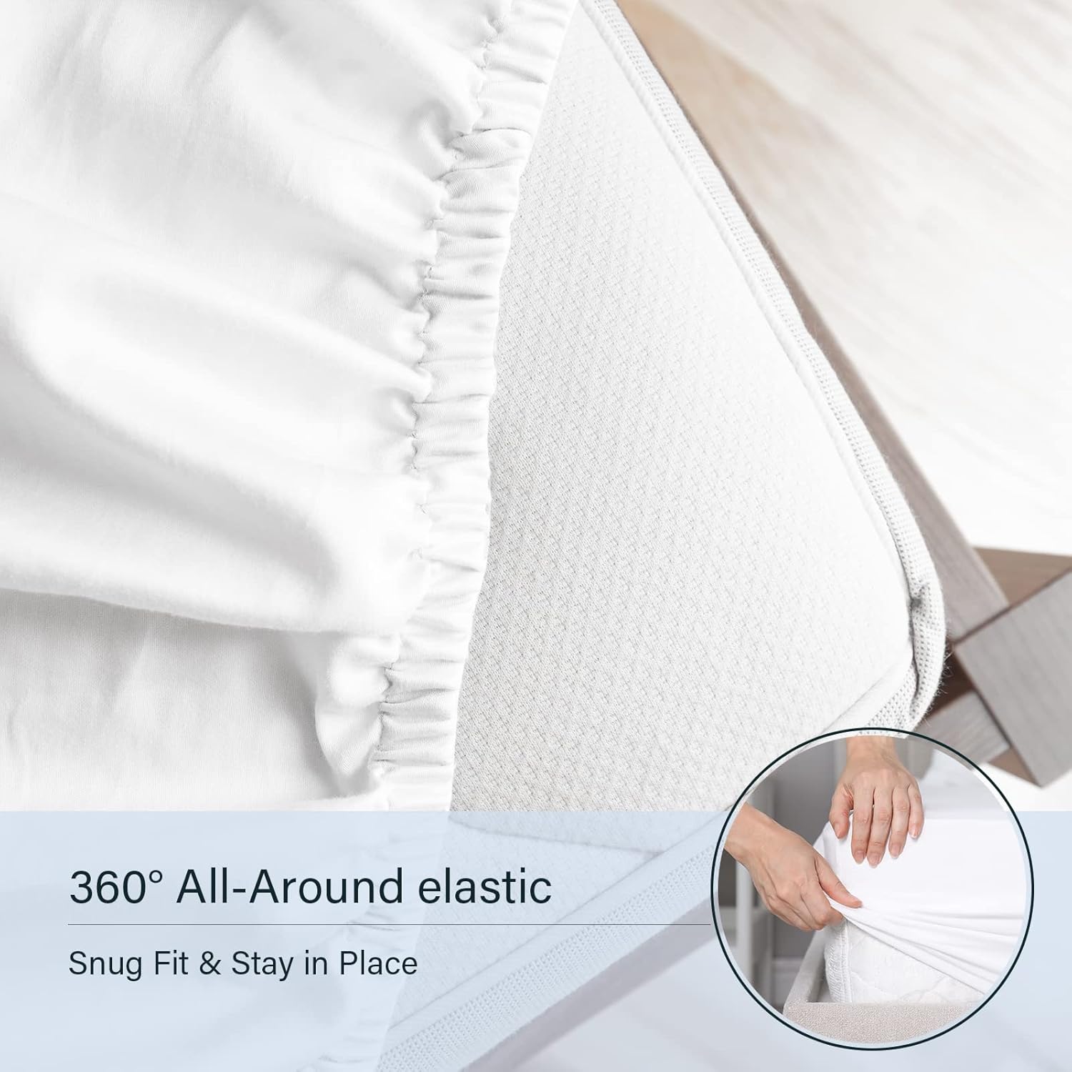 Thumbnail 3 de LuxClub Double Fitted Sheet 40cm deep