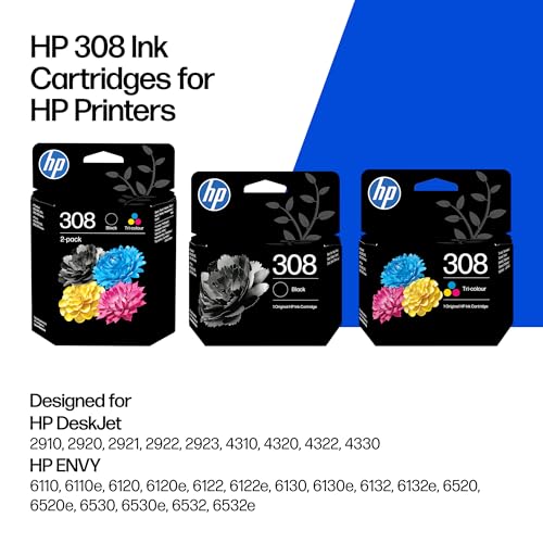 Detalle de HP 308 Tri-colour Original Ink Cartridge for HP DeskJet and ENVY printers