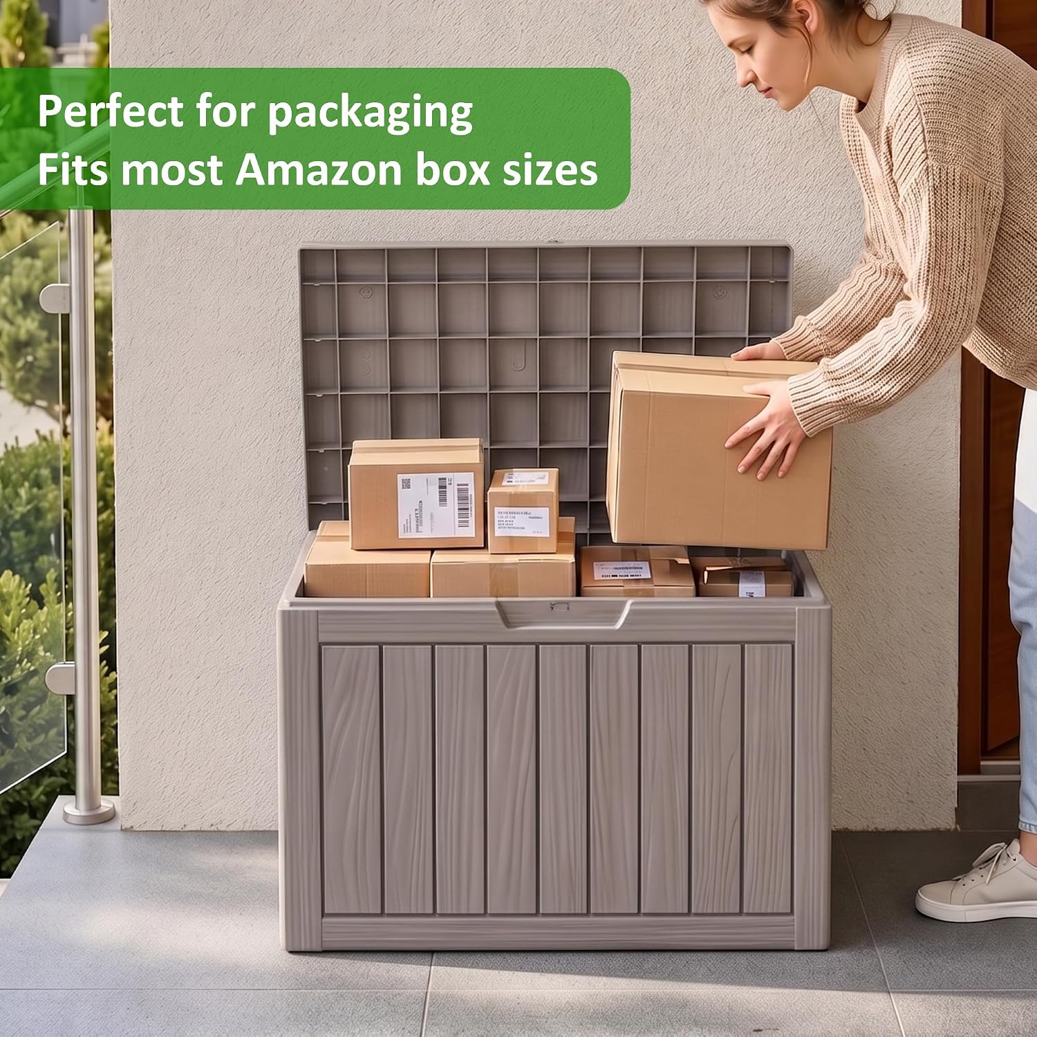 Detalle de EasyUp Outdoor Storage Box, 50-Gallon